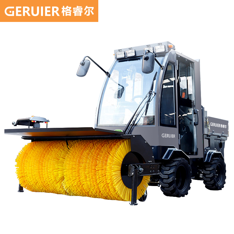 GRE-Q7B汽油款驾驶室扫雪车四驱动力市政环卫道路街道小区地面清雪机